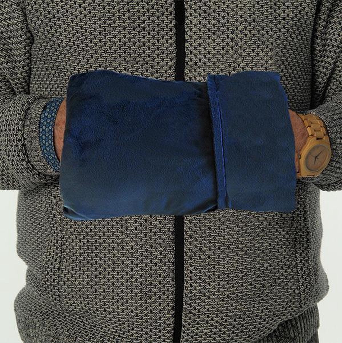 Handwarmer (Mof) geschikt voor OVER uw elektrische kruik - Herbruikbaar - NIET Elektrisch - Blauw - Easy2Warm