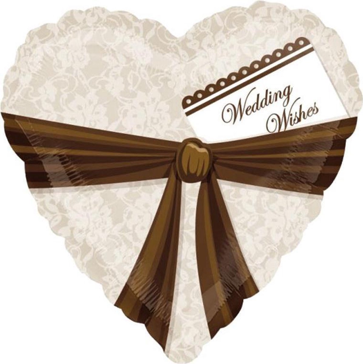 Folie hart Wedding Wishes  (excl. helium)