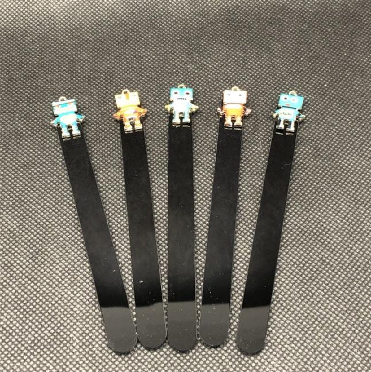 Afstandhouders robot- hoogglans zwart (5 stuks) schrijfhulpmiddelen