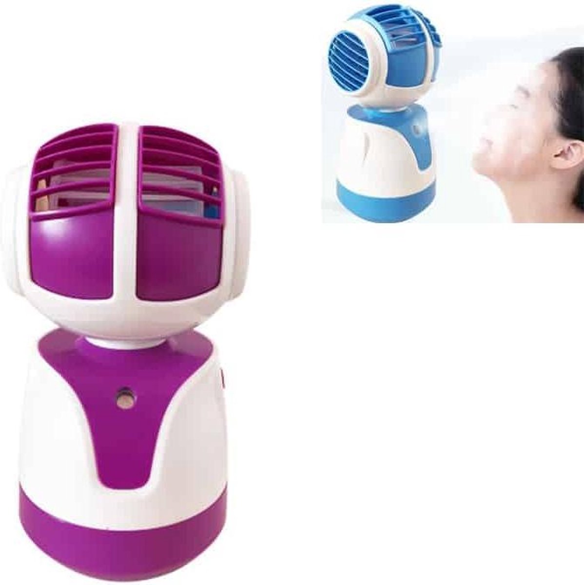 USB Leafless Fan Mini Office Desk Koelventilator (paars)