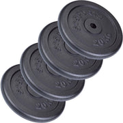 ScSPORTS® Halterschijven set 80 kg - 4 x 20 kg - Gietijzer - 30 mm - Gewichten