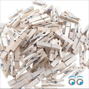 mini wasknijpers - hout - 100 stuks