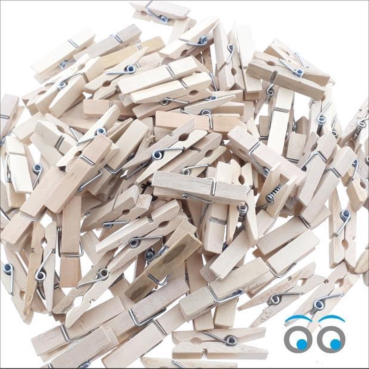 mini wasknijpers - hout - 100 stuks