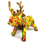 Pomme Pidou Bulldog Rudolph – (Geel met hartjes) - Spaarpot