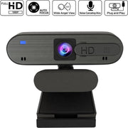 Pro Webcam voor pc met microfoon - FULL HD (1920x1080) 30 FPS - Auto focus - Windows & Mac - Webcam voor pc met usb - Zakelijk