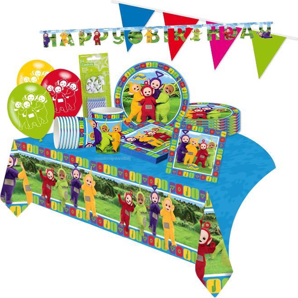 Teletubbies feestpakket - voordeelpakket Deluxe 8 kinderen