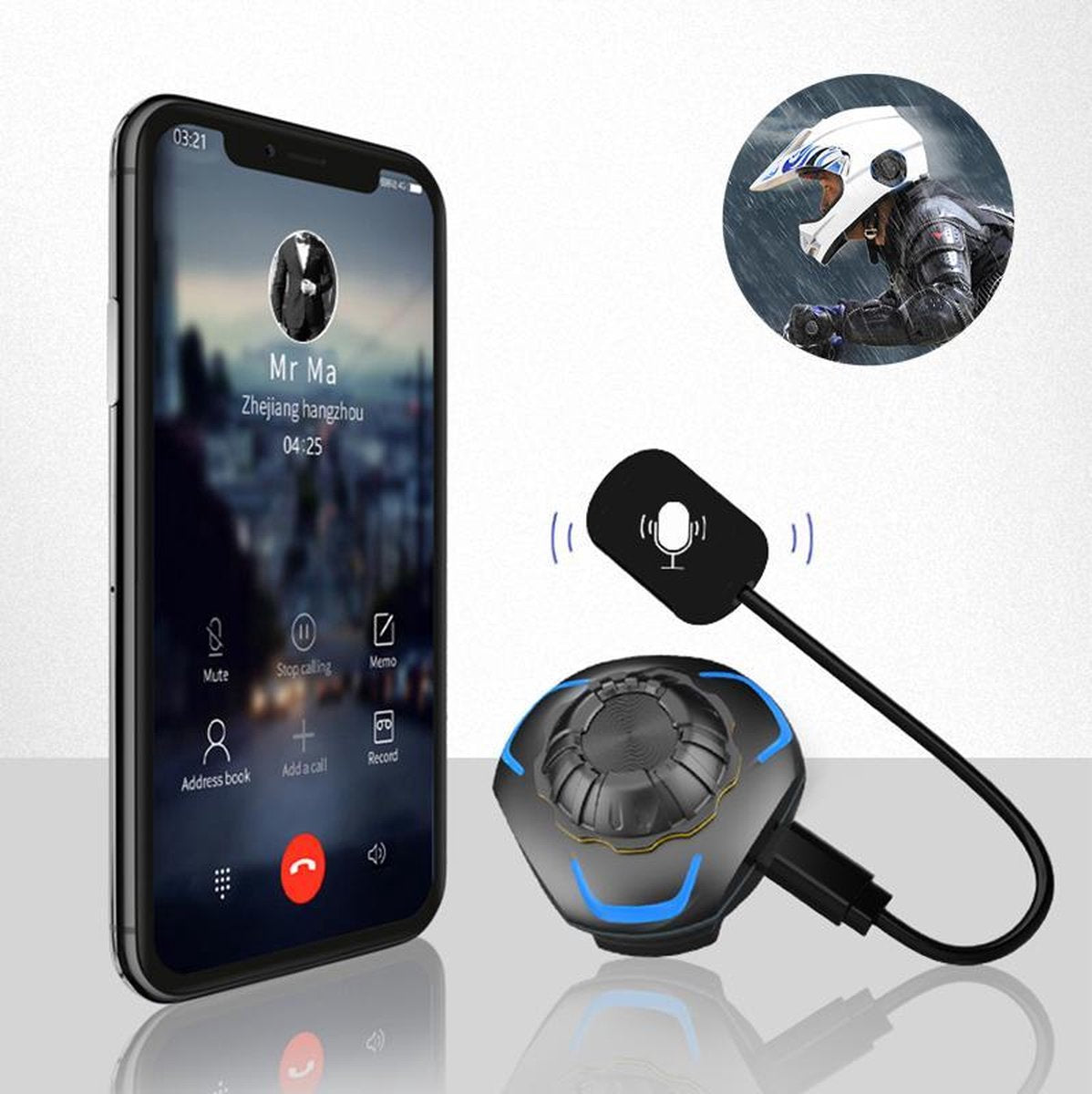 Lukana® Draadloos Scooter Headset Met Microfoon - Motor - Brommer - Bluetooth - Veilig Bellen & Muziek Luisteren - Waterdicht - Exclusief Helm - Accessoires