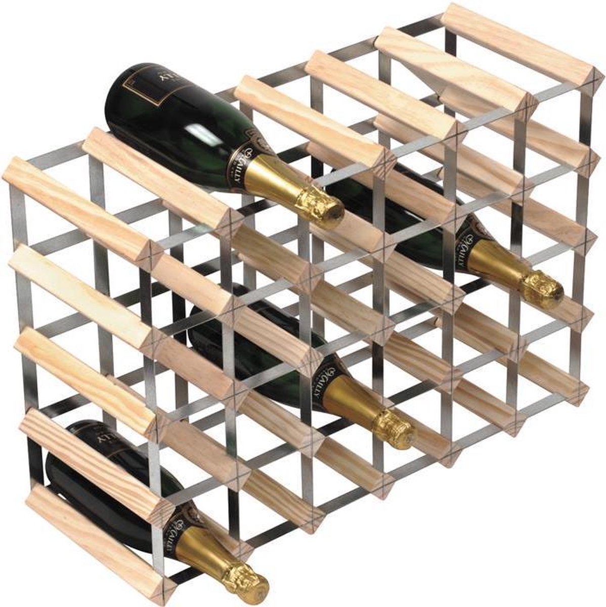 RTA - 30 Btl 6X4 Nat Pine / Galv Steel Assembled