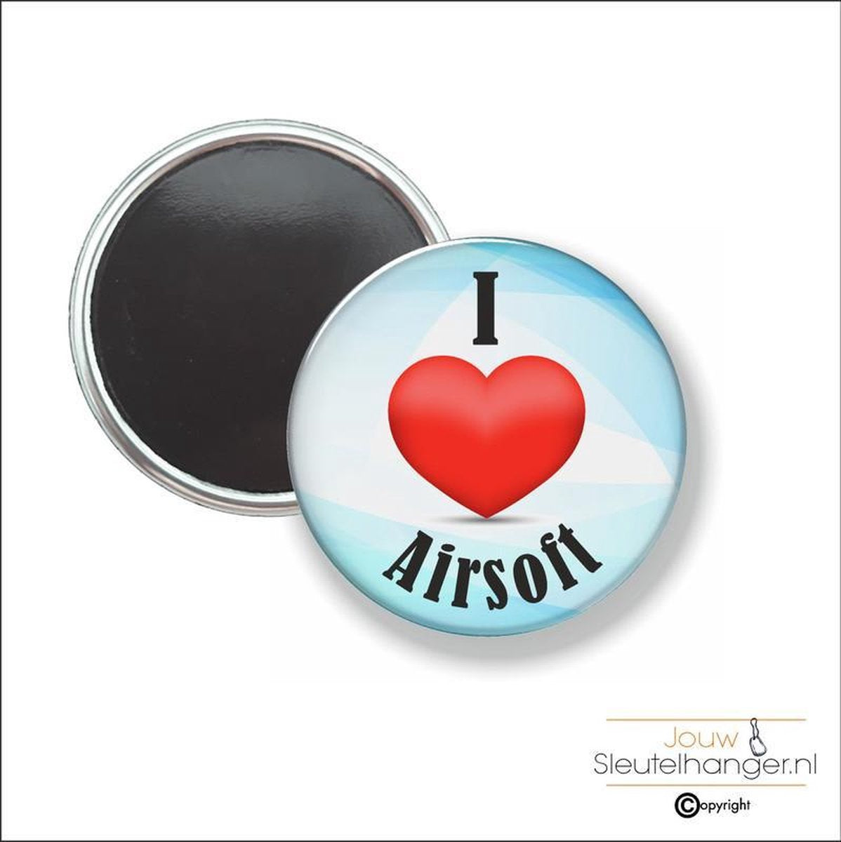 Button Met Magneet 58 MM - I Love Airsoft