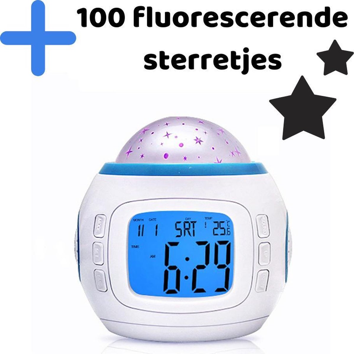 Slaaptrainer – Kinderwekker – Kinderen Slaapwekker – Digitaal – Met licht – Met Projectie