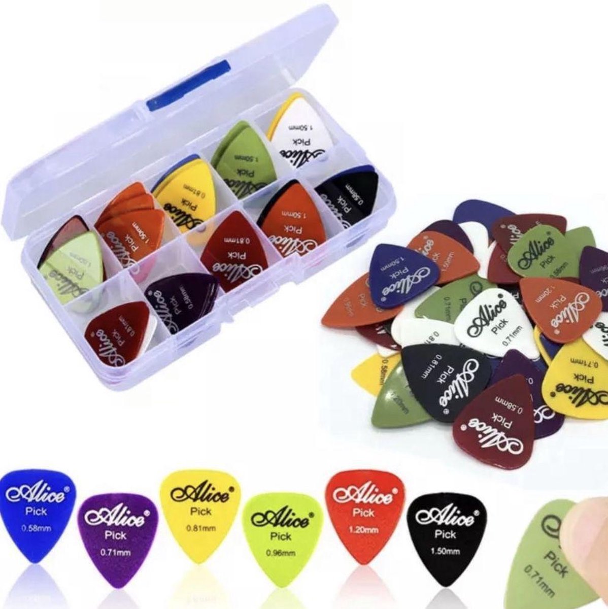 Professionele plectrums van Versteeg® - 6 stuks - 6 verschillende diktes