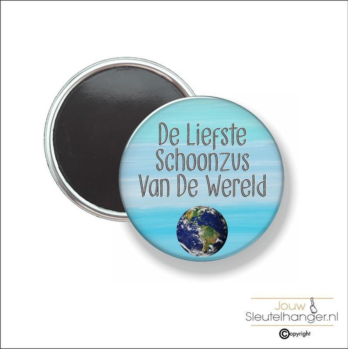 Button Met Magneet 58 MM - De Liefste Schoonzus Van De Wereld