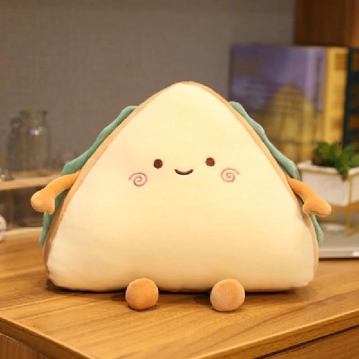 happy toast plush 30cm - blije toast knuffel - knuffel - plush - zacht - cadeau - speelgoed - kinderen - home - cute