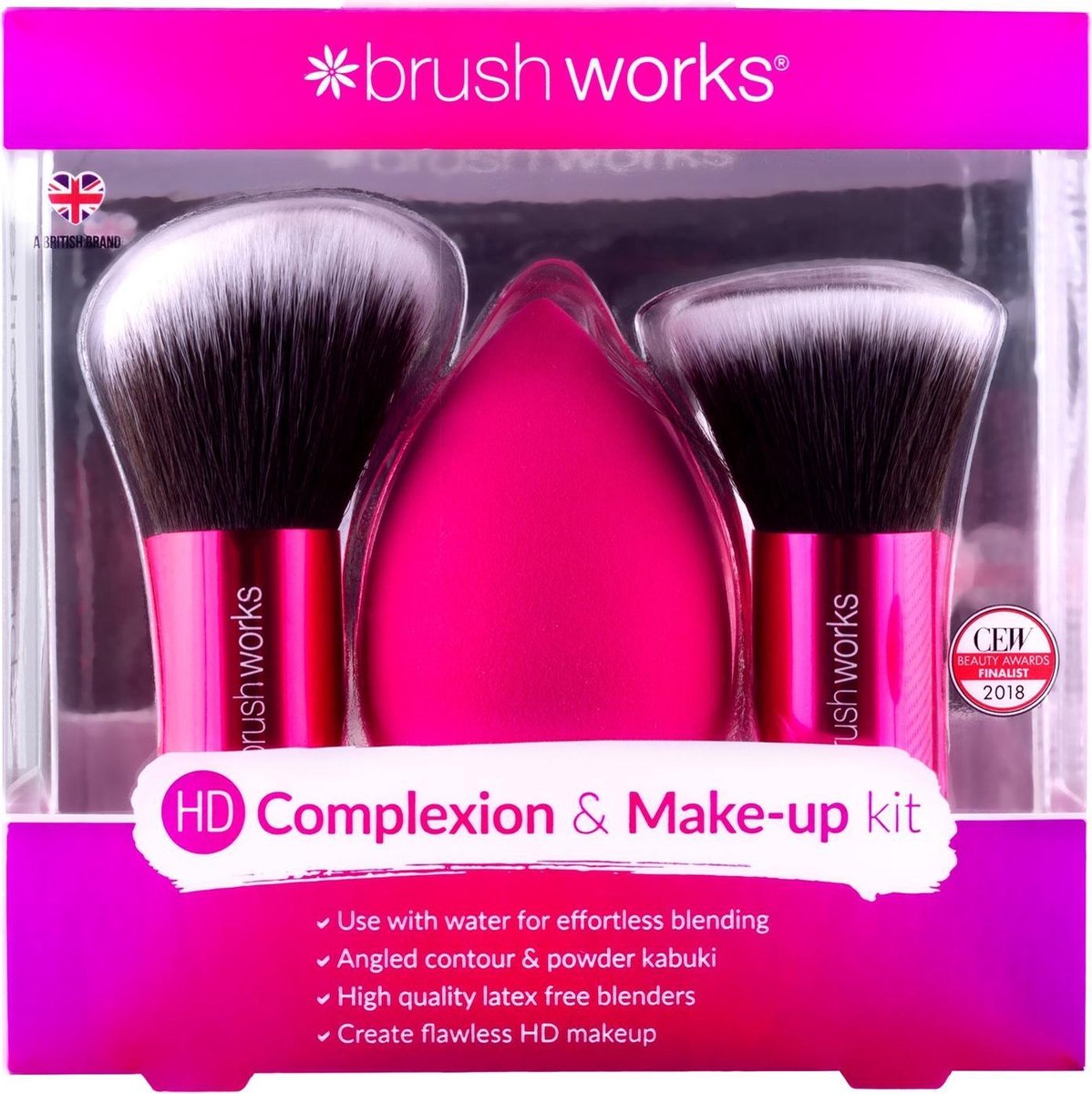 Brushworks HD Complexion Sponge & Kabuki Brush Set
