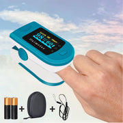 Inblue Saturatiemeter – Oximeter en Hartslagmeter – Zuurstofmeter via Vinger – OLED Scherm - Luxe geschenkverpakking - Opberghoes