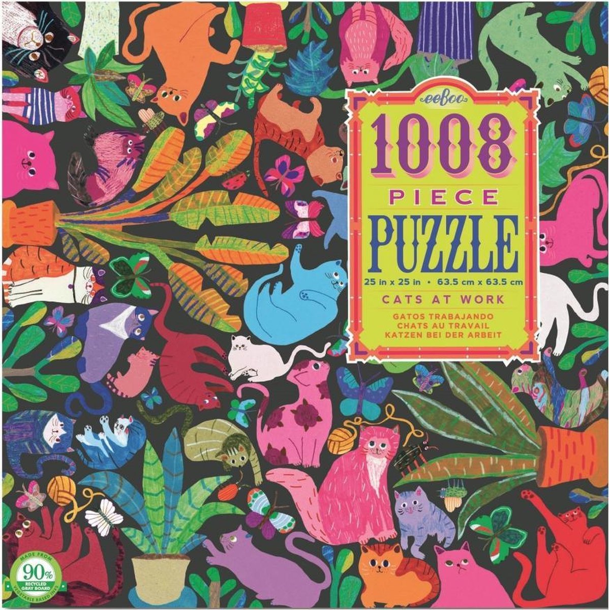 Eeboo Puzzel Katten Aan Het Werk 1008 Delig