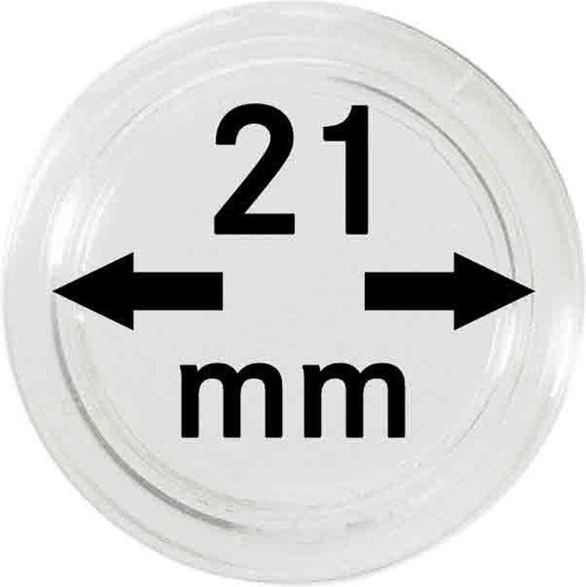 Lindner Hartberger muntcapsules Ø 21 mm (10x) voor penningen tokens capsules muntcapsule