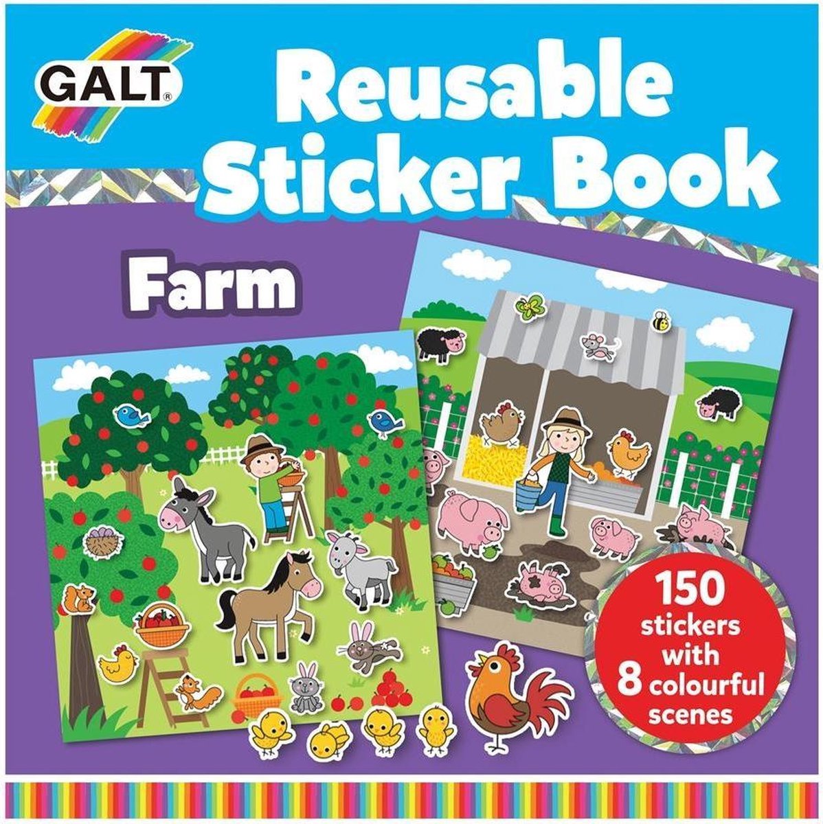 Galt Herbruikbaar Stickerboek Boerderij 158-delig 21 Cm