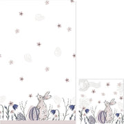 Pasen tafeldecoratie set haas tafelkleed/servetten - Paasontbijt tafeldecoratie tafellaken en servetjes - Pasen thema papieren tafeldecoraties