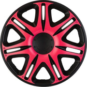 4-Delige J-Tec Wieldoppenset Nascar 16-inch zwart/roze