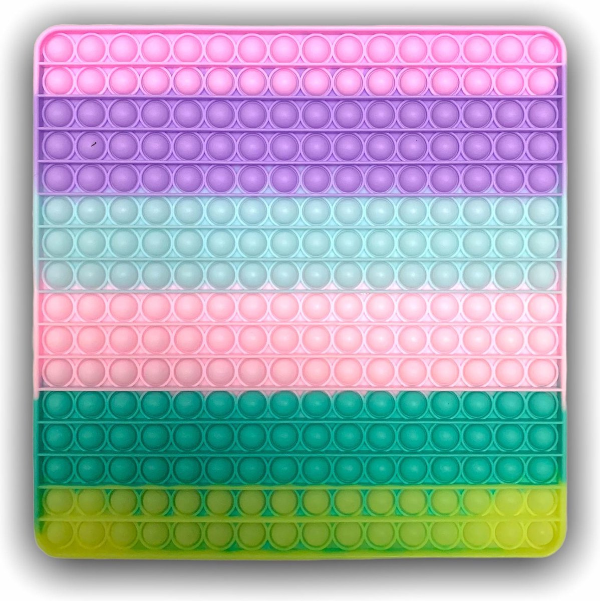 Fidget Toys - XXXL Vierkant Meerkleurig - Pop It Fidget Toy - Nieuwe Pop It - TikTok - 30CM - NIEUW