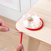 FSW-Products - Rol van 100cm met bevestigingstape - Siliconen Tafel Hoekbeschermers Set - Tafelhoek Beschermers - Beschermhoeken - Veiligheid Baby Peuter en Kind - Zelfklevende tafelhoek beschermers - Transparant – Kinderbescherming