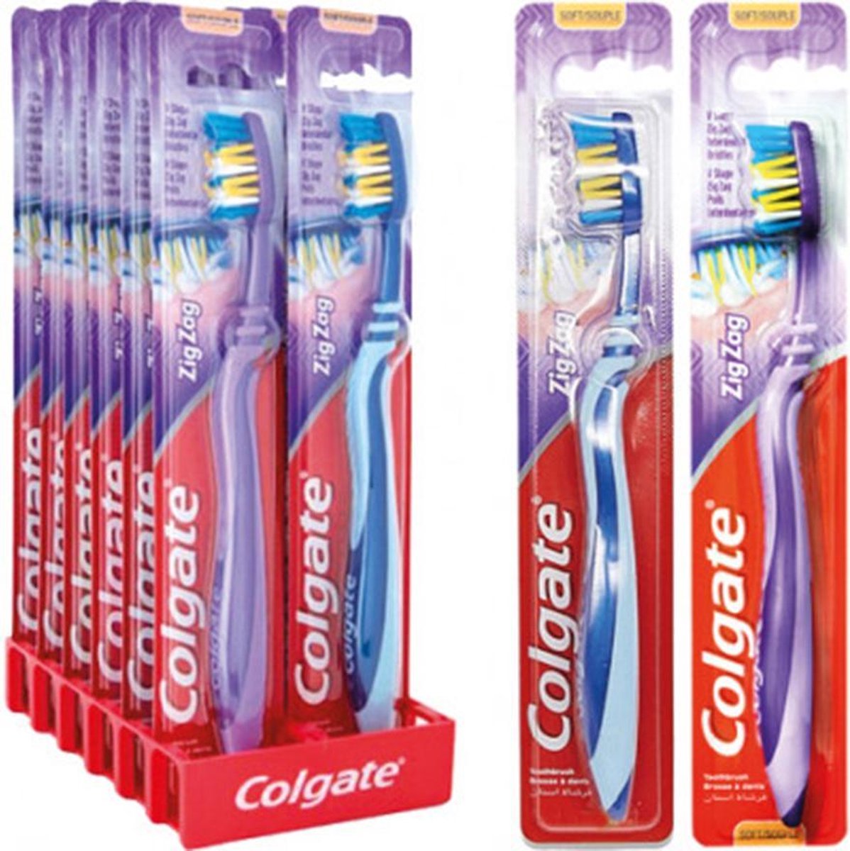 Colgate Tandenborstel Zig Zag - Zacht - 4 STUKS