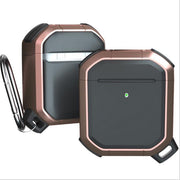 Apple Airpods 1 en 2 Armor Case - TPU - Sleutelhanger - Hardcase - Apple Airpods - Rose Goud