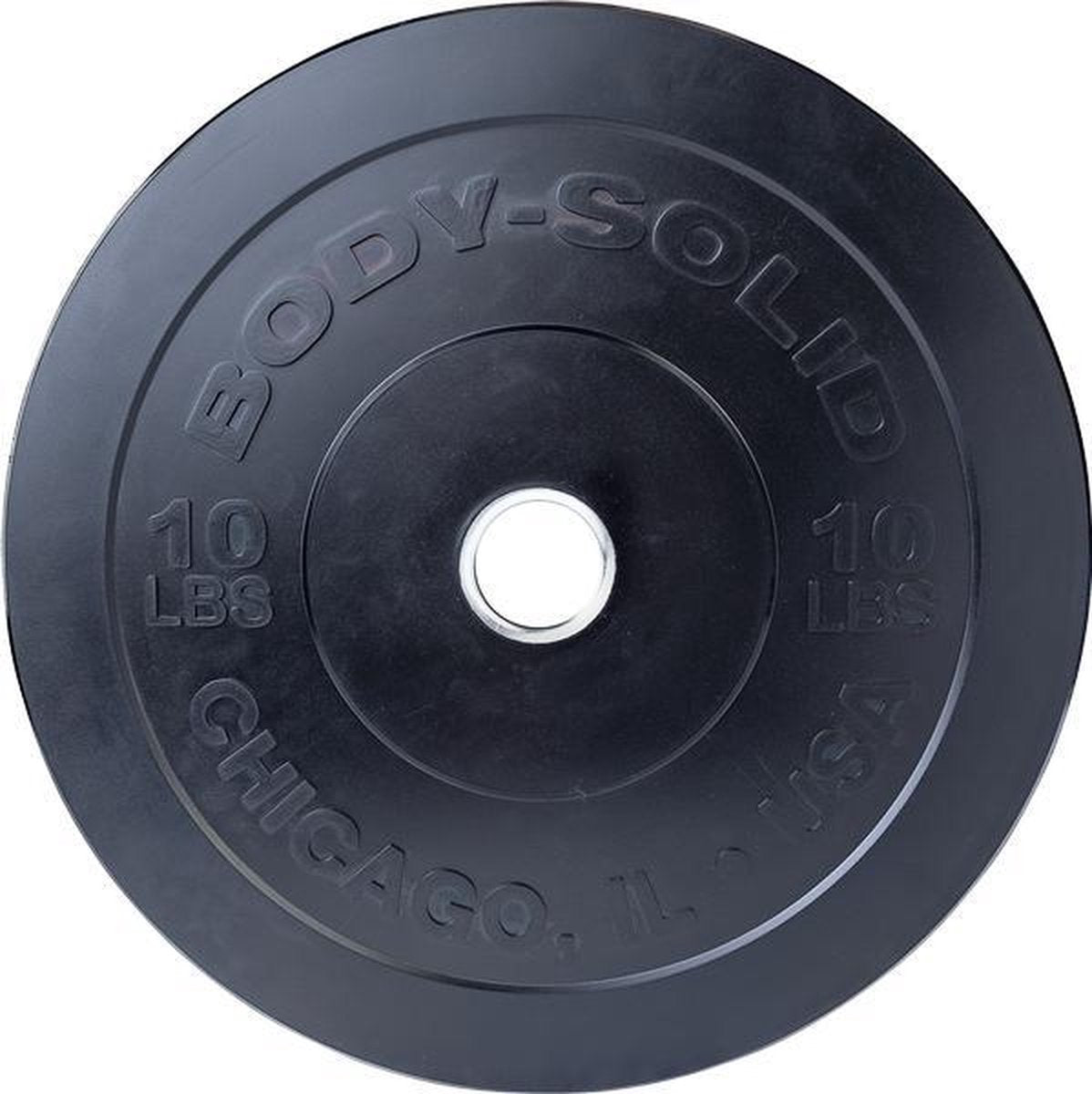 Chicago Extreme Zwarte Olympische Bumper Plates OBPXK - 5 kg - Zwart - 50mm
