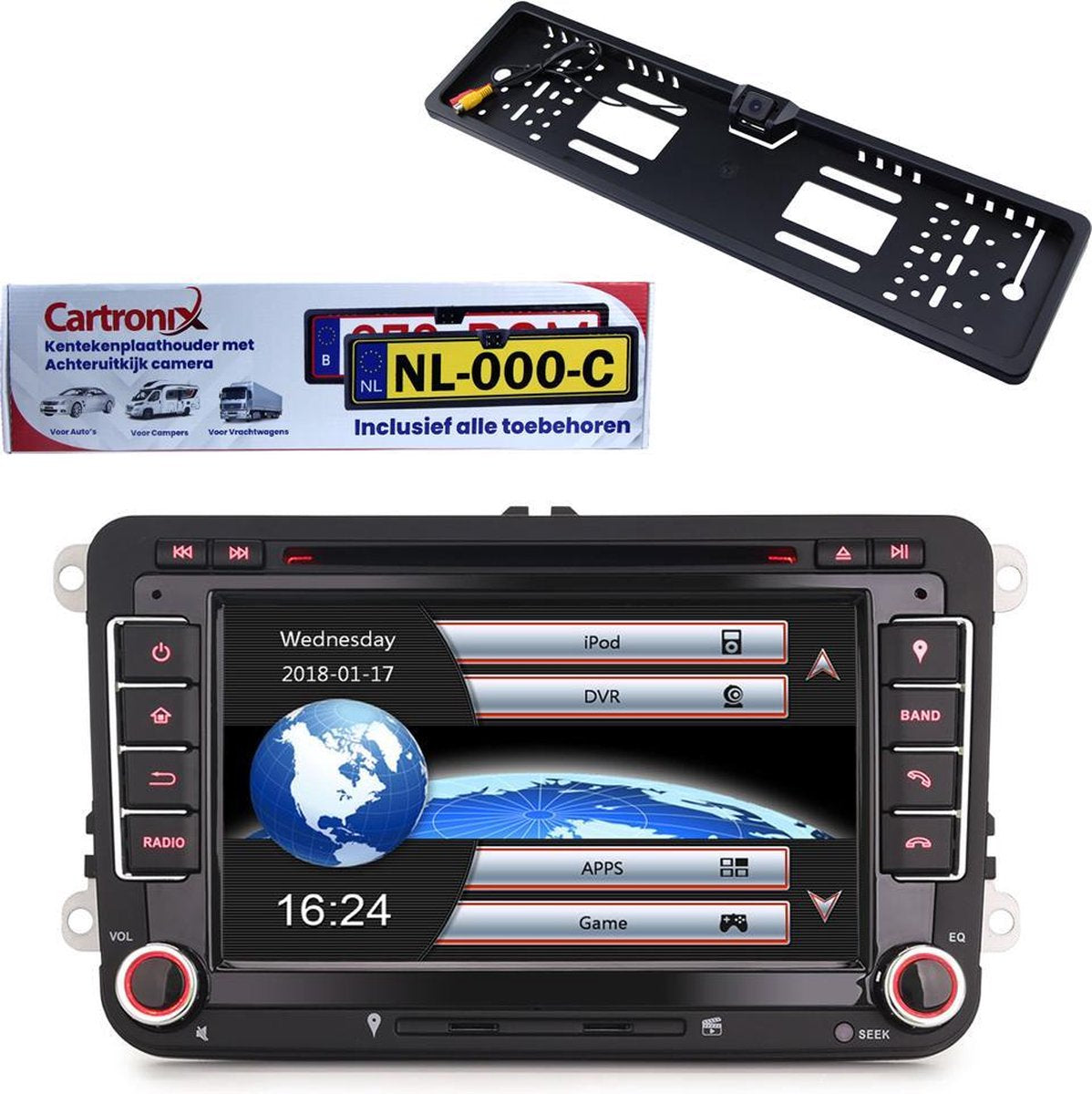 RNS 510 Multimedia-autoradio voor Volkswagen/Seat/Skoda met Navigatie & Bluetooth.  (Nu me
