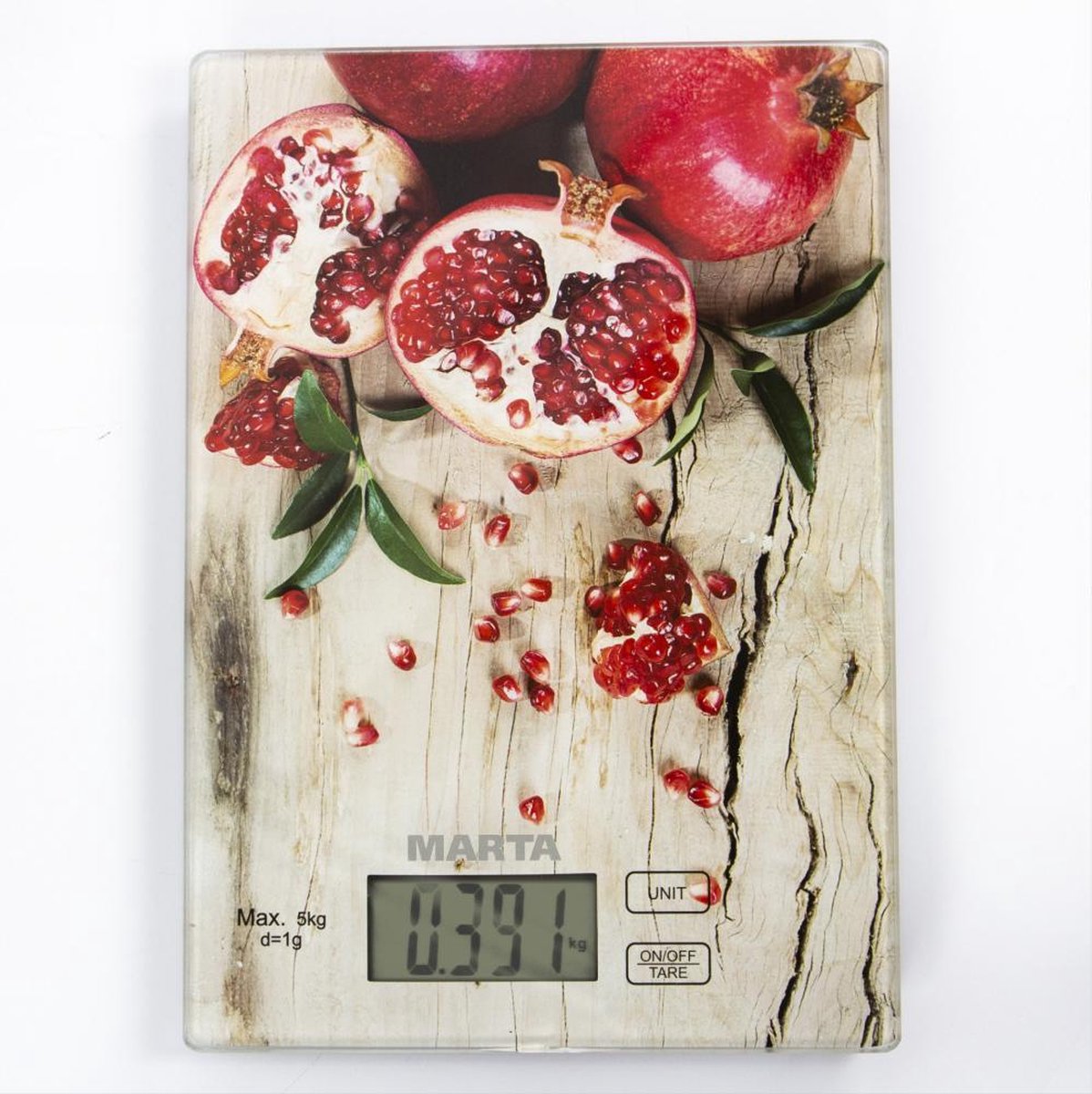 MARTA MT-1636 Elekektronische keukenweegschaal|5kg|pommegranate