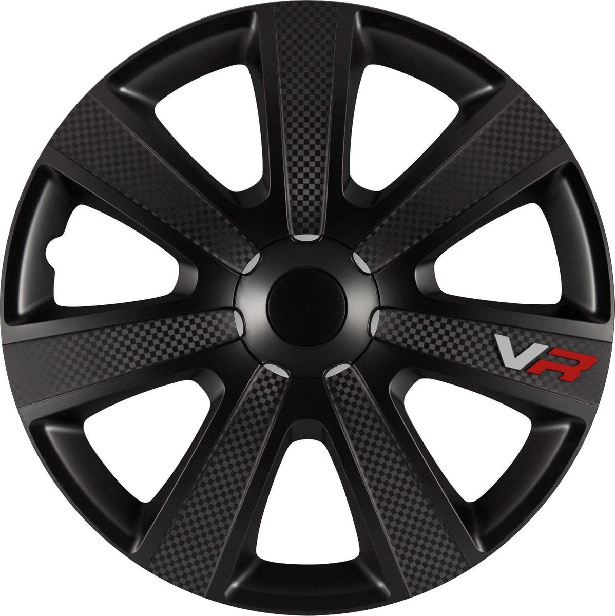 Carpoint Wieldoppen Vr Carbon 13 Inch Abs Zwart Set Van 4