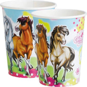 AMSCAN - 8 kartonnen bekertjes Charming Horses - Decoratie > Bekers