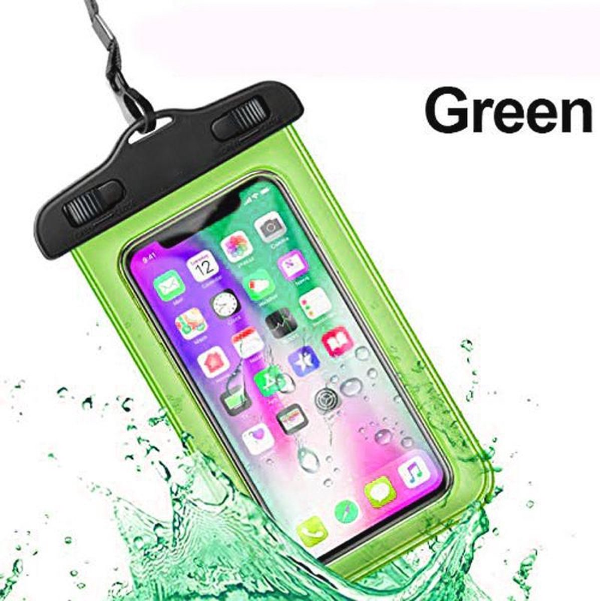 Waterdichte Telefoonhoesjes - Waterproof Hoesje voor Telefoon - Waterdicht Telefoonhoesje - Groen
