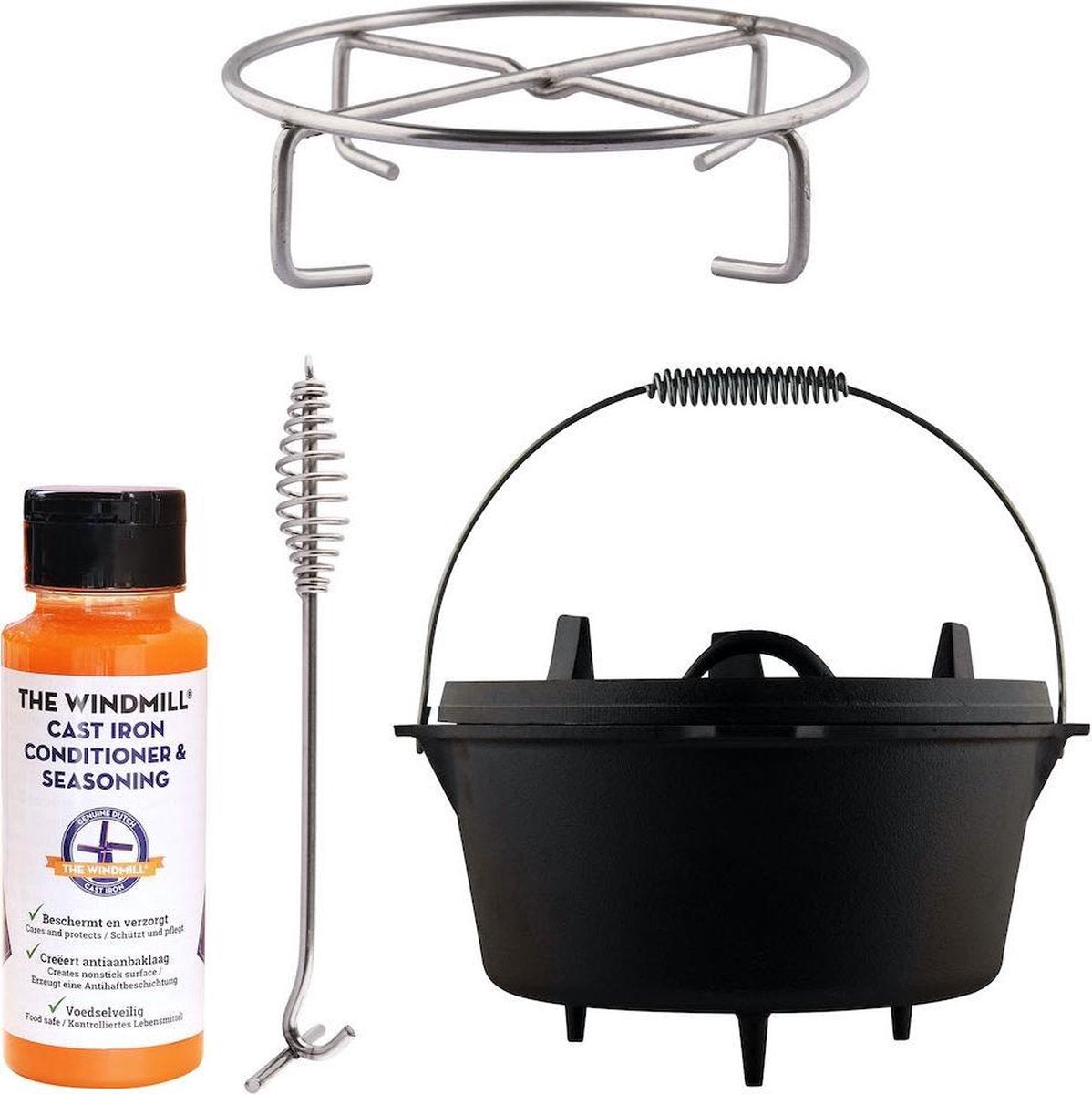 The Windmill Dutch Oven 9QT ACTIE SET