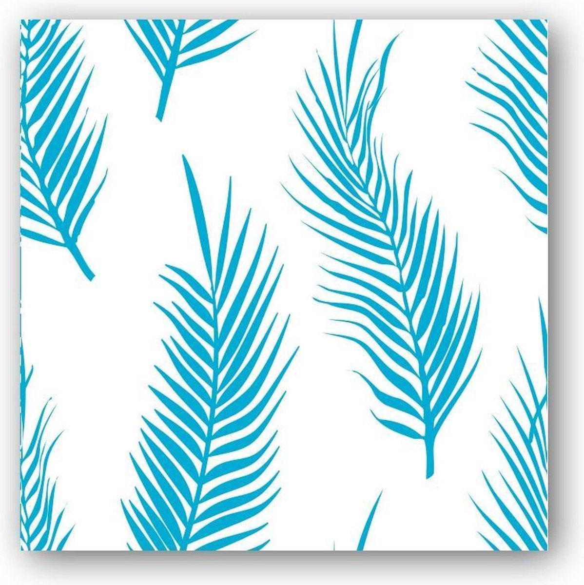 GALA Servetten - Palm Leave Azur - 25x25cm - 25 Stuks - Dessin