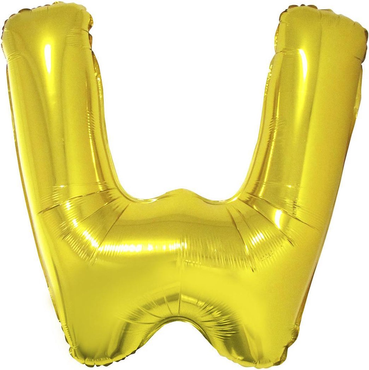 Grote folie ballon letter W Goud