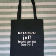 Tas fanTAStische Juf kan met naam juf en leerling/groep Meester / juffen dag einde schooljaar bedankt cadeau  Juffendag cadeau  Einde schooljaar   juf