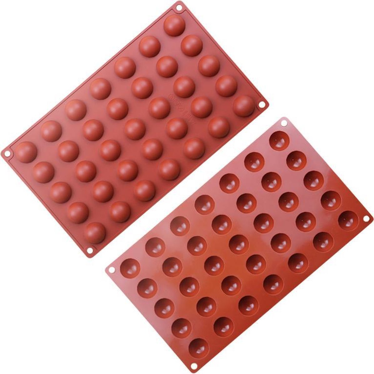 ProductGoods - Siliconen Bakvorm Halve Bollen - Halfrond Rond - 35 Stuks/Bollen - Bakvormen