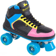 Rookie Rolschaatsen Hype Hi Top - Kinderen - Zwart/Blauw/Geel/Roze - Maat 34