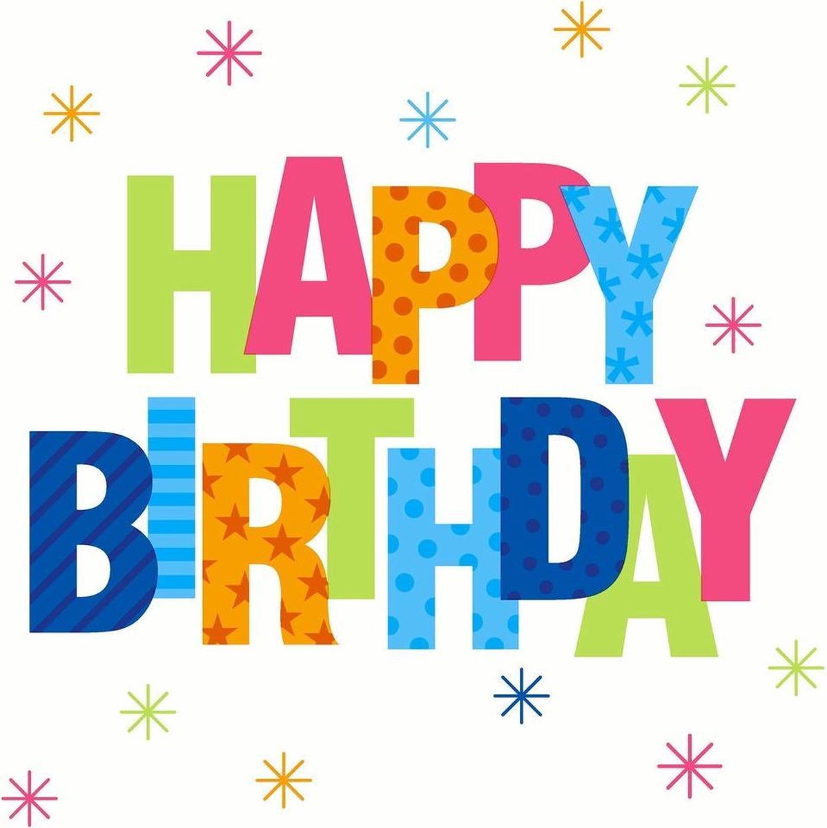 Duni Servetten Birthday 3-laags 33 X 33 Cm Papier 20 Stuks