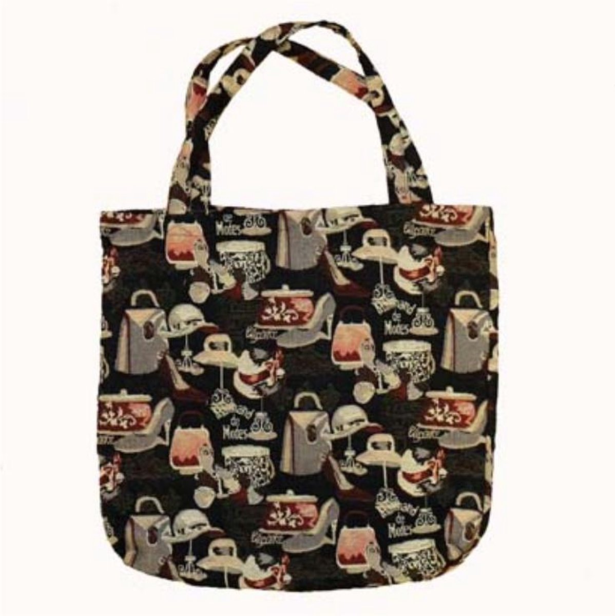 Gobelin boodschappentas groot | totebag | mode accessoires / zwart