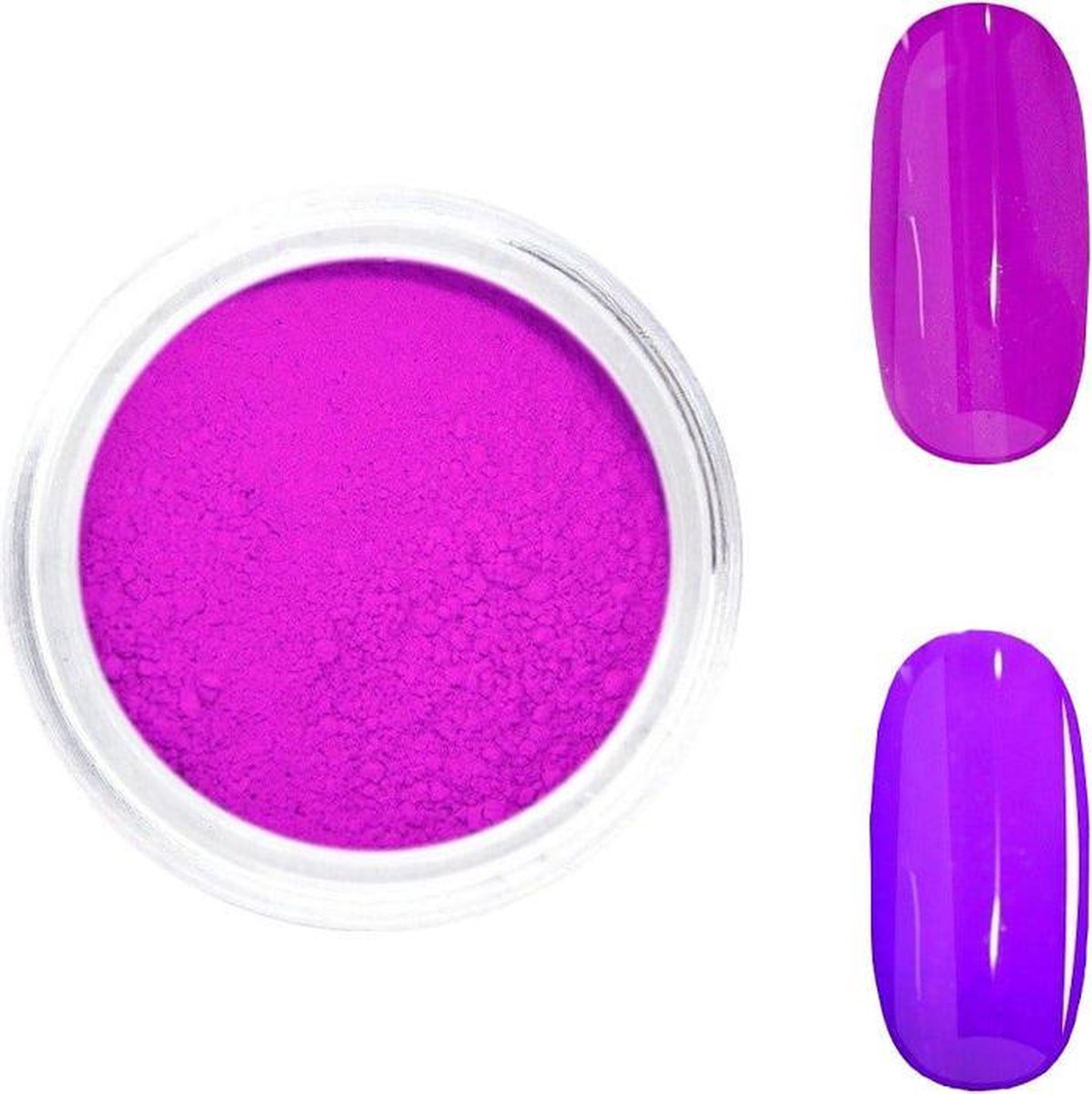 DRM Nageldecoratie Poeder UV Neon Paars #11