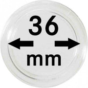 Lindner Hartberger muntcapsules Ø 36 mm (10x) voor penningen tokens capsules muntcapsule