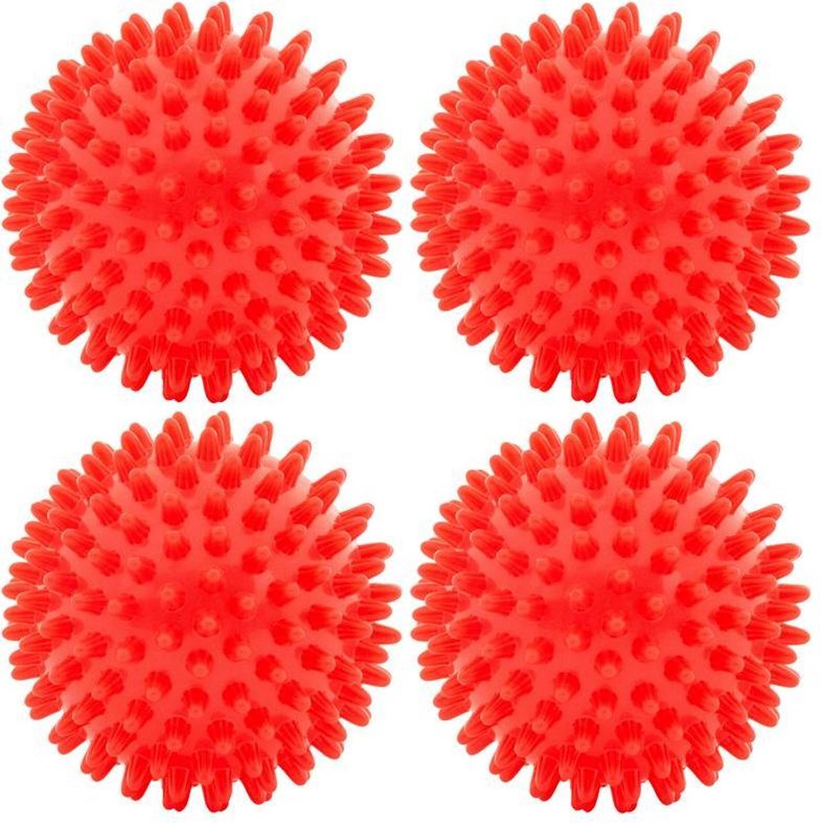 ScSPORTS® Massage bal - Set van 4 - Voor triggerpoints - 8 cm - Rood - Egelbal