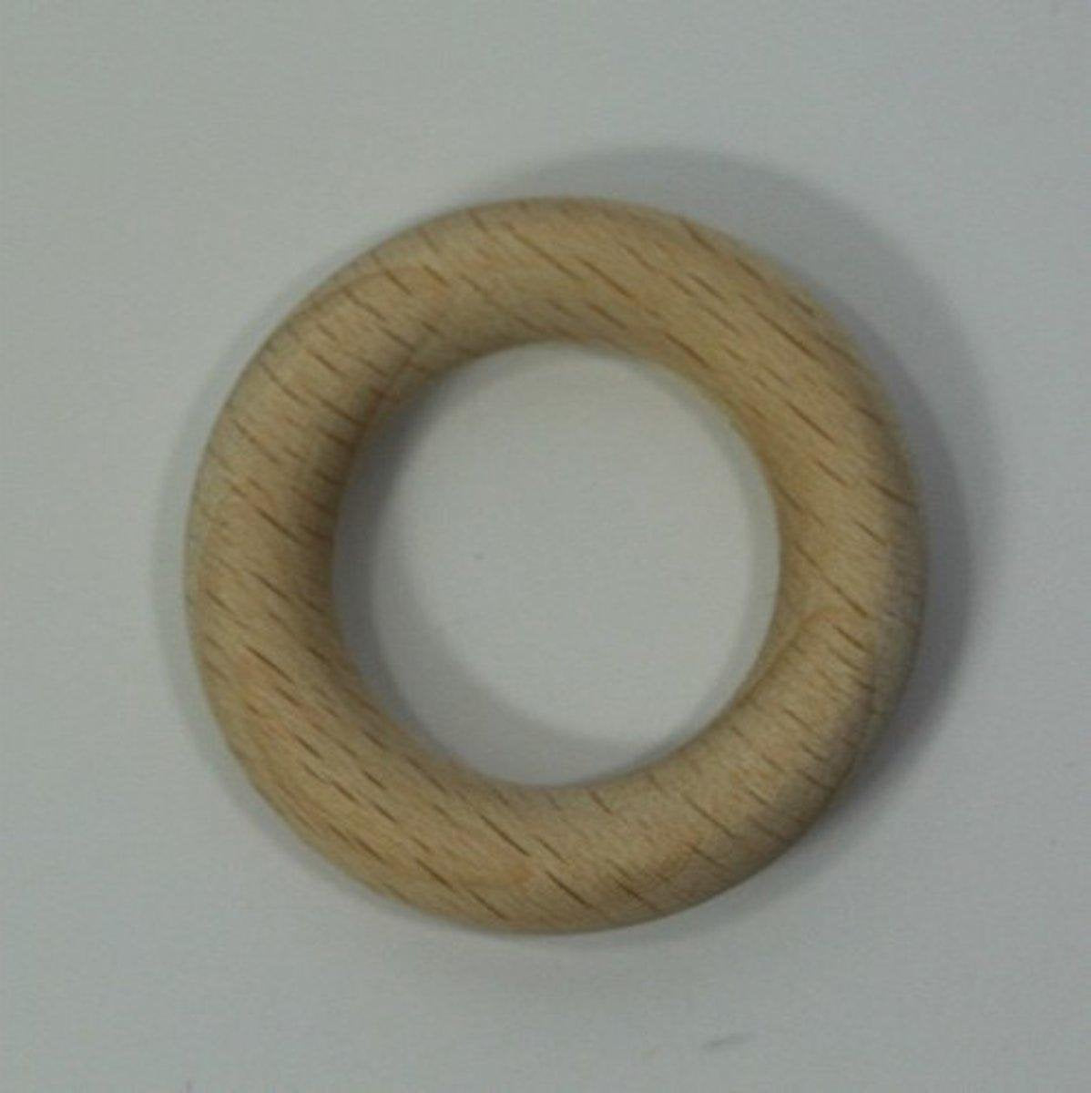 Houten ring beuken blank 70x12mm 25 stuks. BINNENMAAT 4