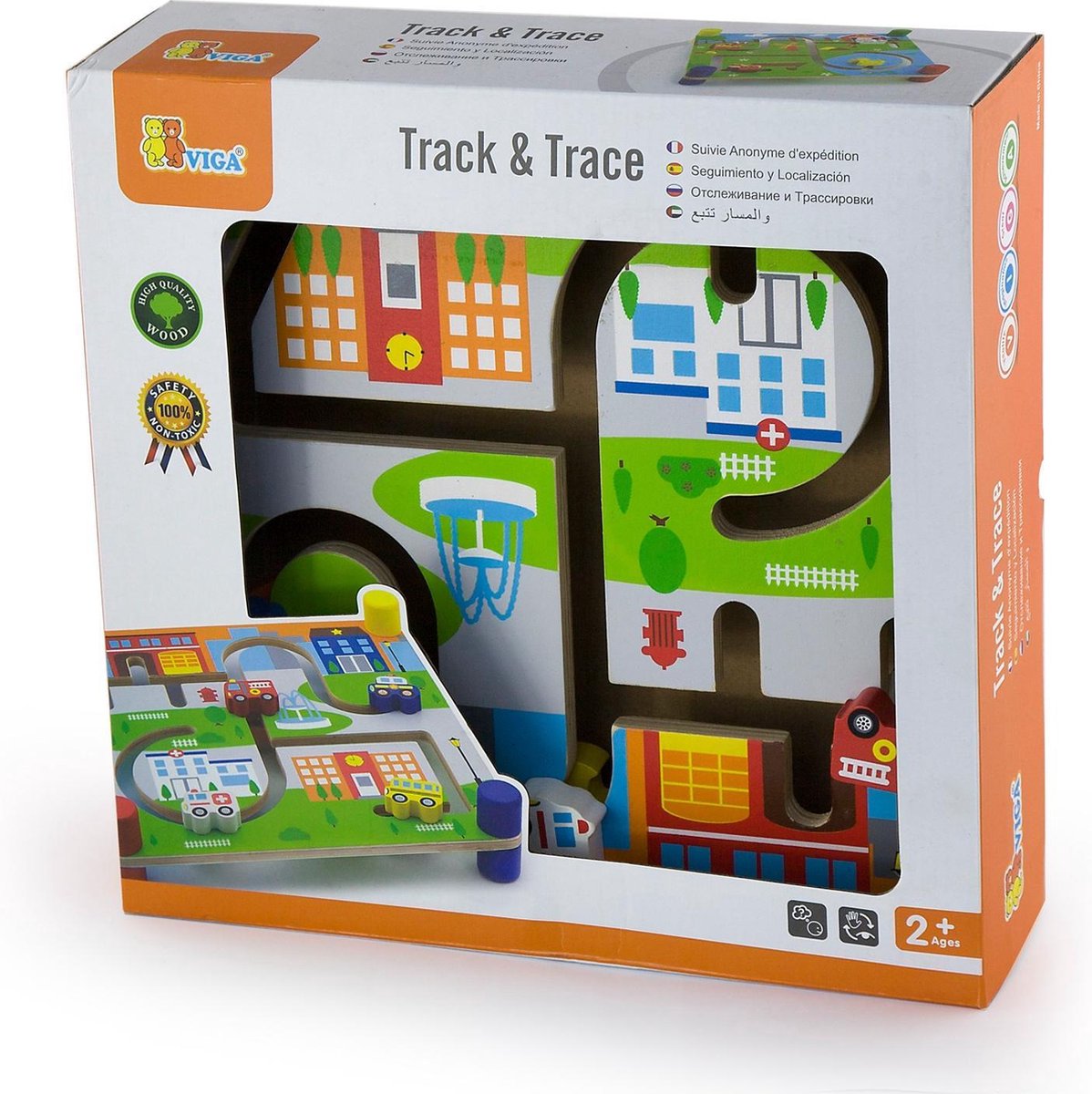 Viga Toys - Volg het Spoor - Stad & Boerderij
