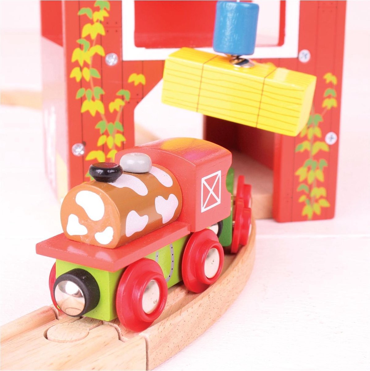 BIGJIGS Treinset Treinbaan Hooischuur - Hout
