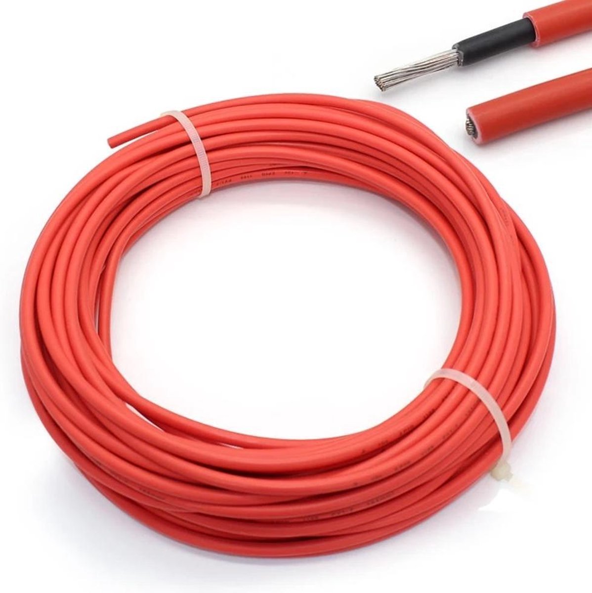 4mm2 (12AWG) Zonnepaneel Draad - Rood - 1 Meter (per meter)