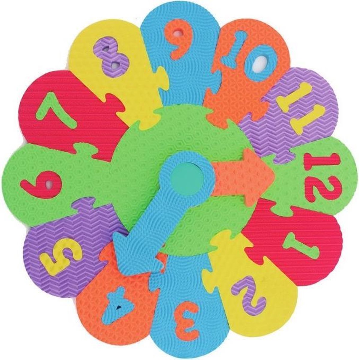 Klok kijken | Foam klok | Puzzel klok |Dia 46 cm |